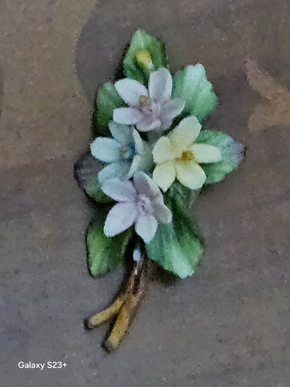 RARE VINTAGE CAPODIMONTE ITALY PORCELAIN FLOWER FLORAL SPRAY PIN BROOCH - Picture 10 of 10